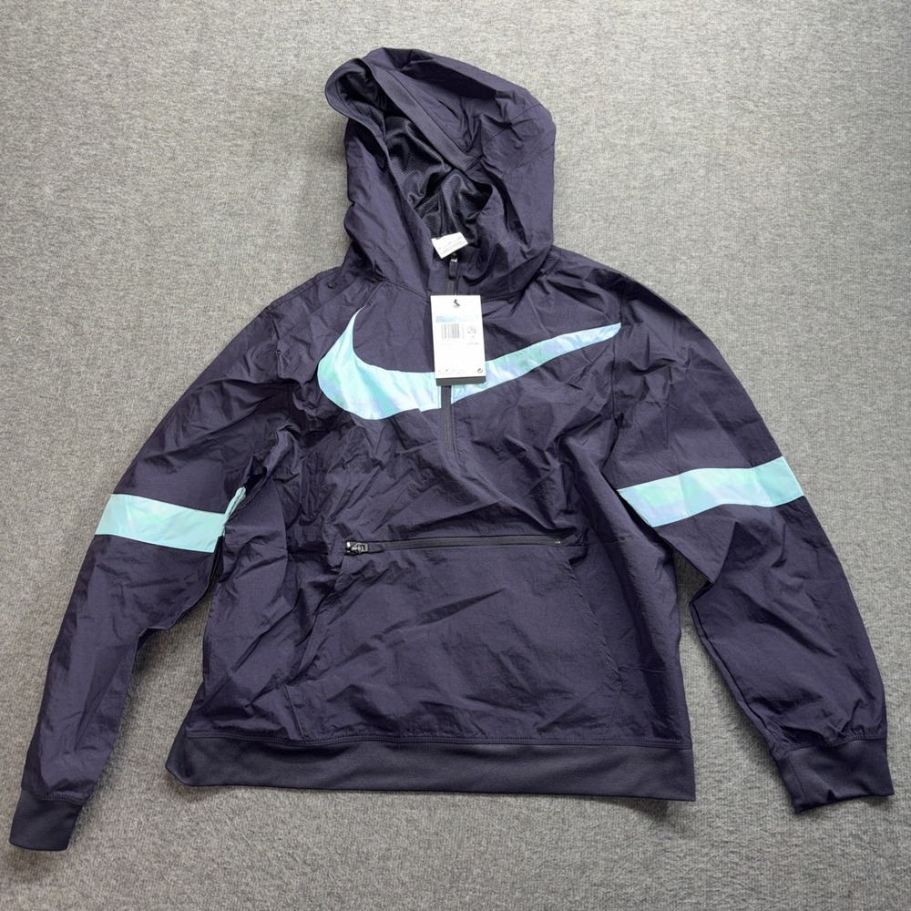 Nike Basketball Jacket Youth Big Boys XL Crossover Training Half Zip Purple Blue